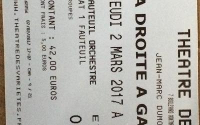 A droite, A gauche Piece de theatre